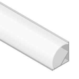 Perfil alum esquinero  led 16x6mm + kit inst 2mt