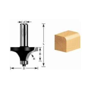 Fresa 320-52 Rodón C/Rod 1-1/8" Eje 1/2"