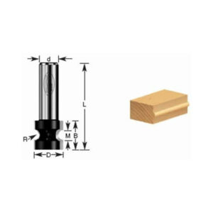 Fresa 350-16 Bordes 1-1/4" Eje 1/2"