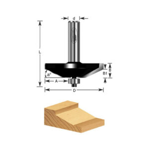 Fresa 420-30 Panel/Puerta C/Rod 15º 3-3/8" Eje 1/2