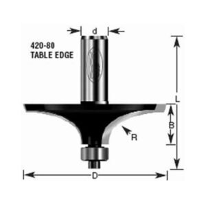 Fresa 420-80 Perfil C/Rod 2-3/4" Eje 1/2"