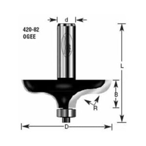 Fresa 420-82 Perfil C/Rod 2-1/2" Eje 1/2"