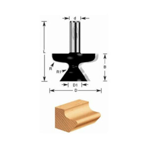 Fresa 480-20 Agarre/Puerta 3/4" Eje 1/2"