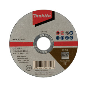 Disco Corte 4.1/2" Acero inoxidable  D-72001